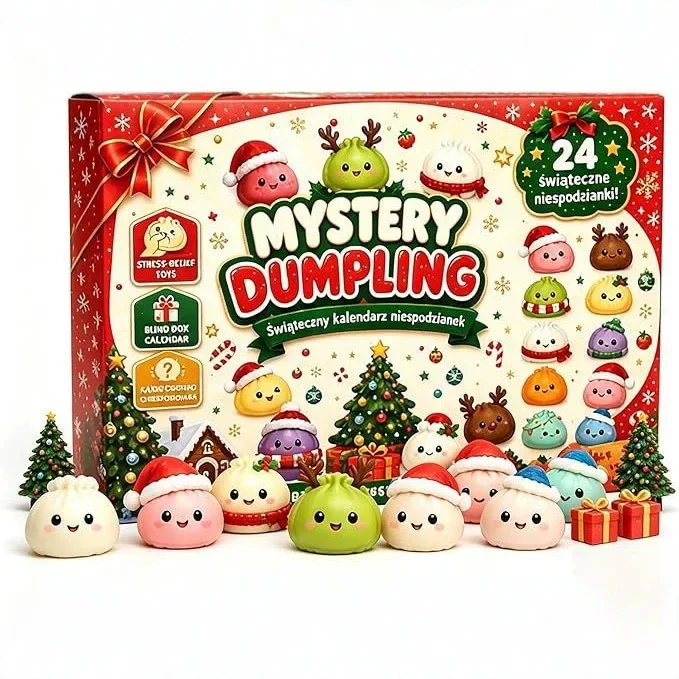24개입 크리스마스 어드벤트 캘린더, 귀여운 만두 모양 - Mystery Box Blind Bag 리뷰 및 가격