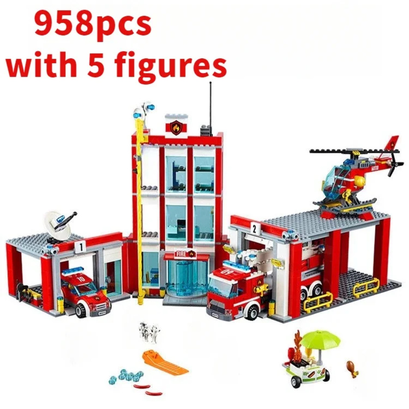 시티 소방서 헬리콥터 트럭 차고 소방관 주택 블록 세트 - Lego Set City 리뷰 및 가격
