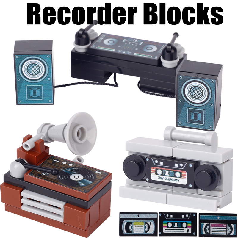 시티 뮤직 녹음기 DJ 스테이션 주크박스 빌딩 블록,  - Lego Minifigure Holder 리뷰 및 가격