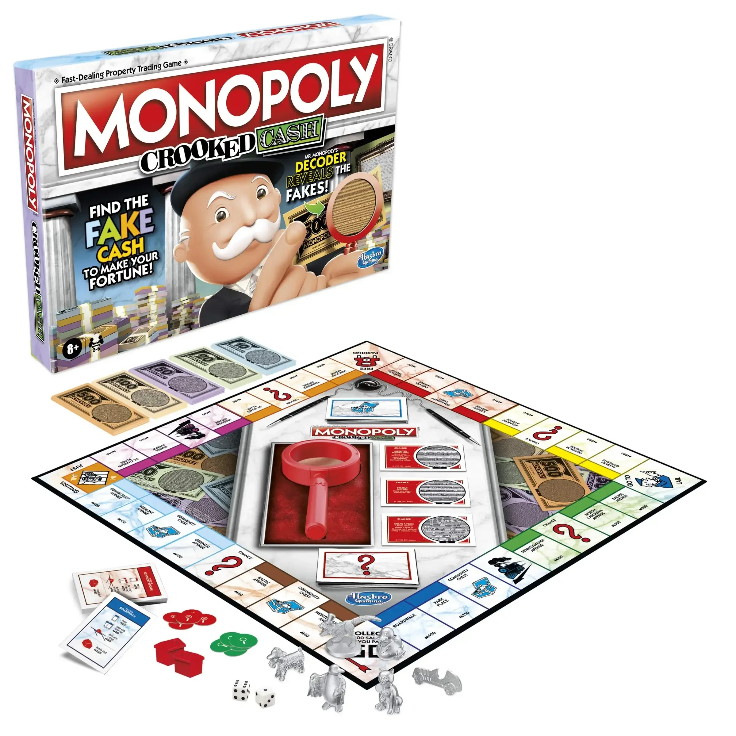 가족용 하스브로 모노폴리 크루크드 캐쉬 보드 게임, 미 - Hasbro Game Monopoly 리뷰 및 가격